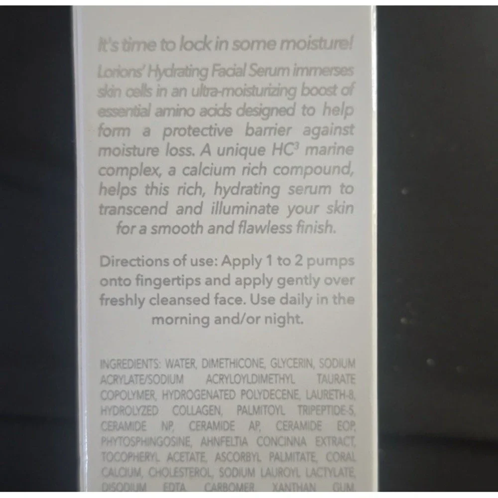 Lorion hydrating facial